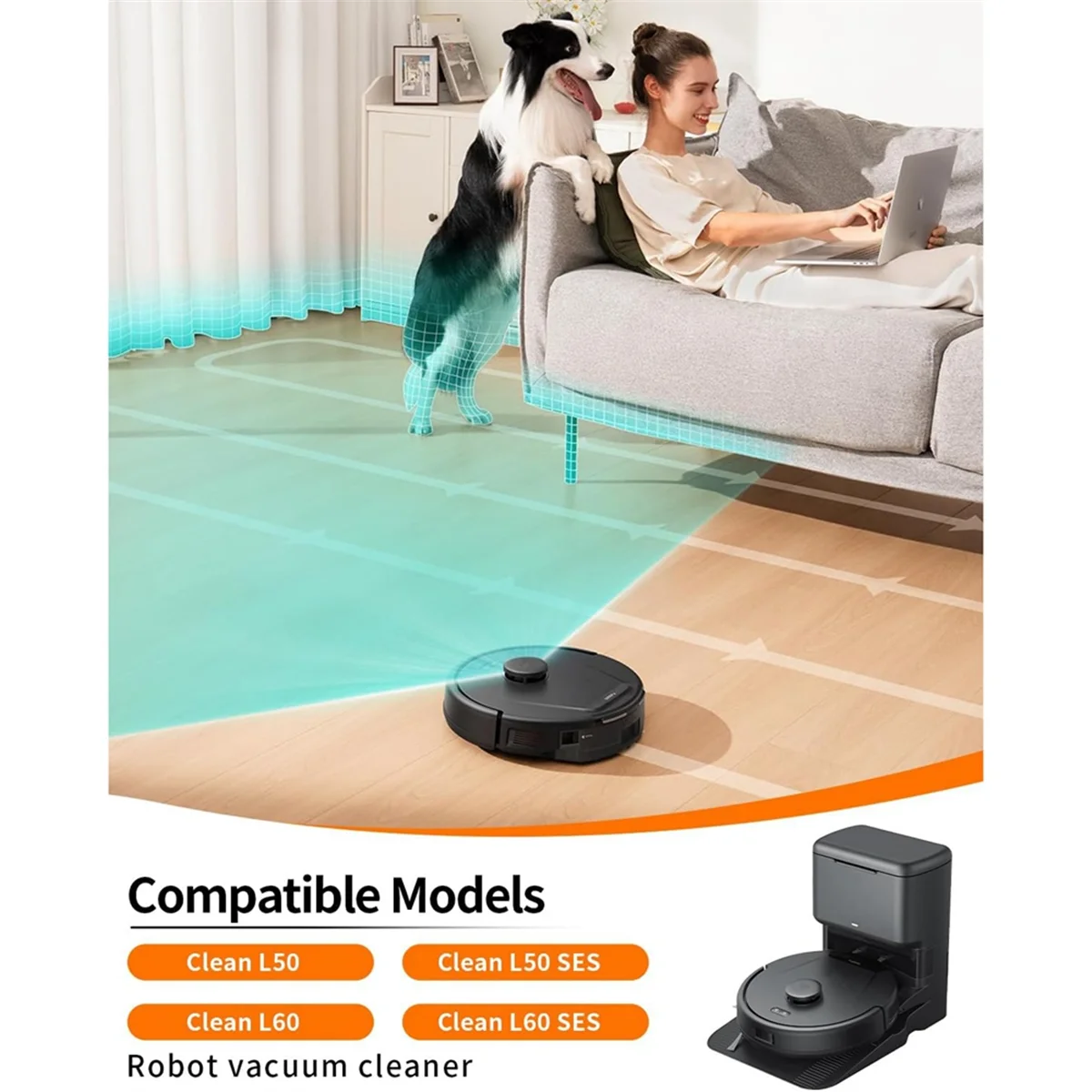 Para Eufy L50/L 60 Robot aspirador Cepillo Lateral principal filtro Hepa bolsas de polvo piezas de repuesto