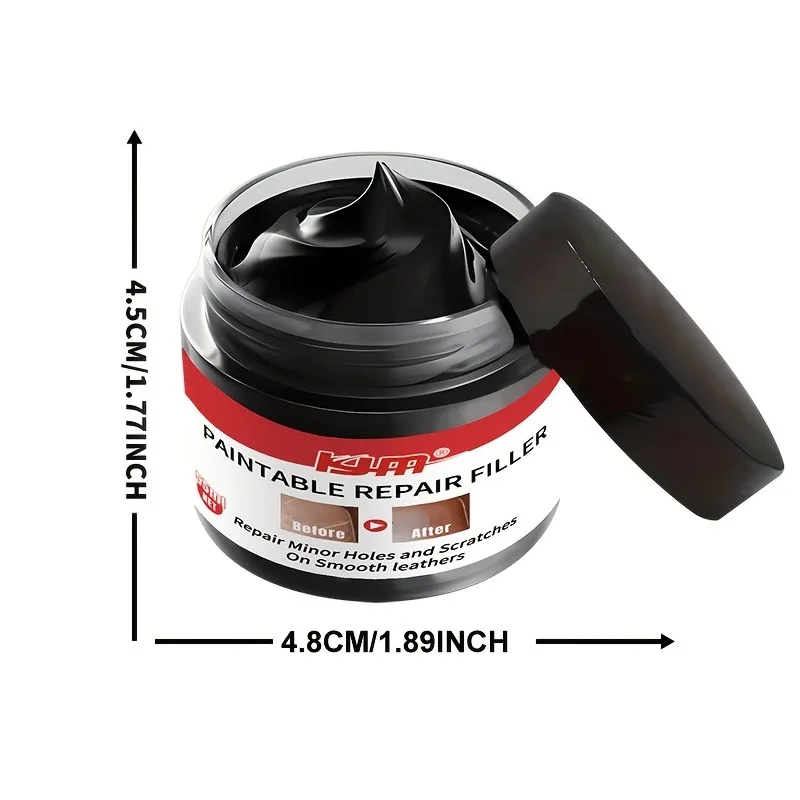 KJM Black Shoe Repair Filler: Quick-Dry Chemical Formula – Scratch Fix for Imitation Leather Shoes/Boots, Durable Refurbishment image 2
