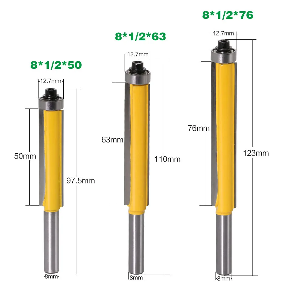 Russian 8-handle Extended Edge Trimmer With Bearing Woodworking Milling Cutter Tool Trimming Machine Head Line Trimming Knife