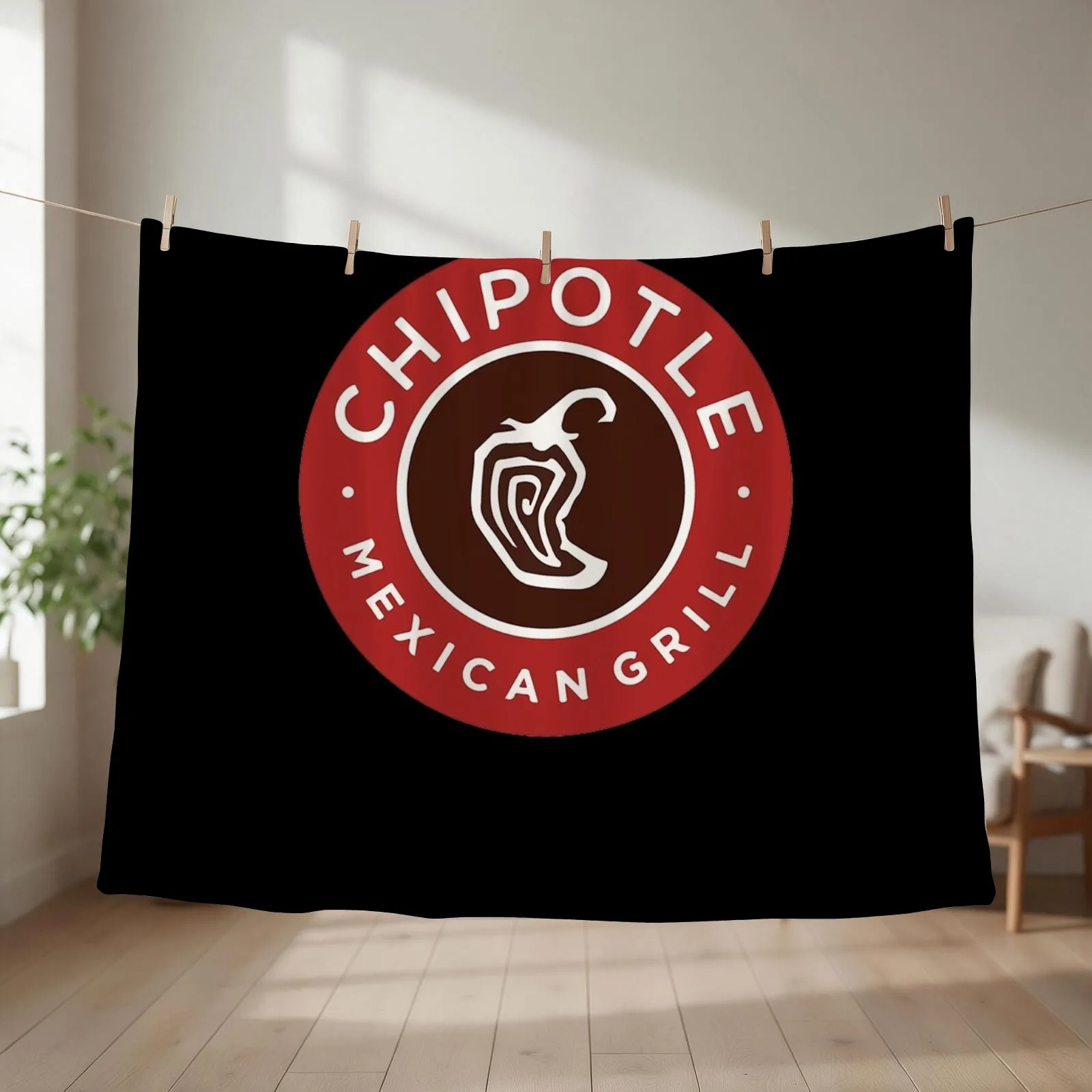Chipotle is My Life Pullover TShirt Throw Blanket couch cozy soft plush fuzzy picnic outdoor blanket