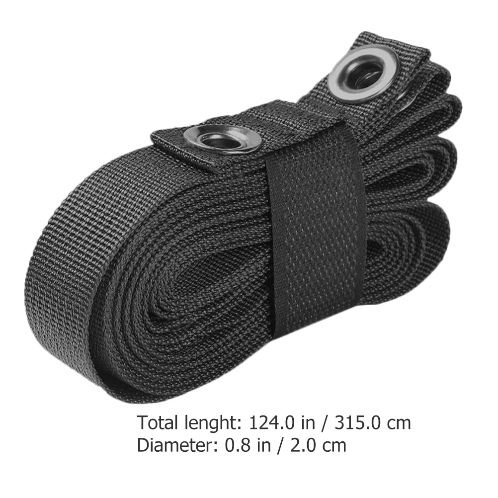 

1 Set Camping Strap Lanyard Hanger Rope Multi-Use Windproof Tent Canopy Clothesline Outdoor Portable Wear-Resistant Polyester