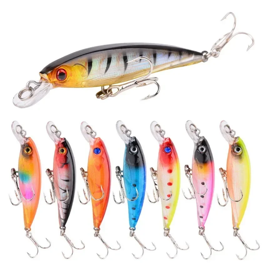 Premium Minnow Fishing Lure Set-Realistic Crankbait Lures for Bass Fishing - Durable and Lightweight Tackle