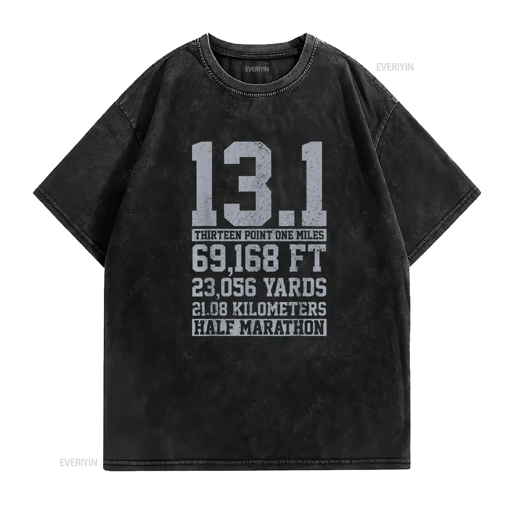 Half Marathon T Shirt 13 1 Miles Running Runner  vintage Washed Soft Slightly designer clothes Stylish streetwear Stretched