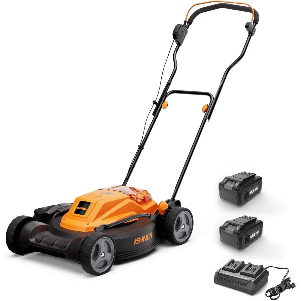 19-inch Brushless Cordless Mower with 2X24V MAX* 4.0Ah Battery and a Dual Charger 6 Cutting Position