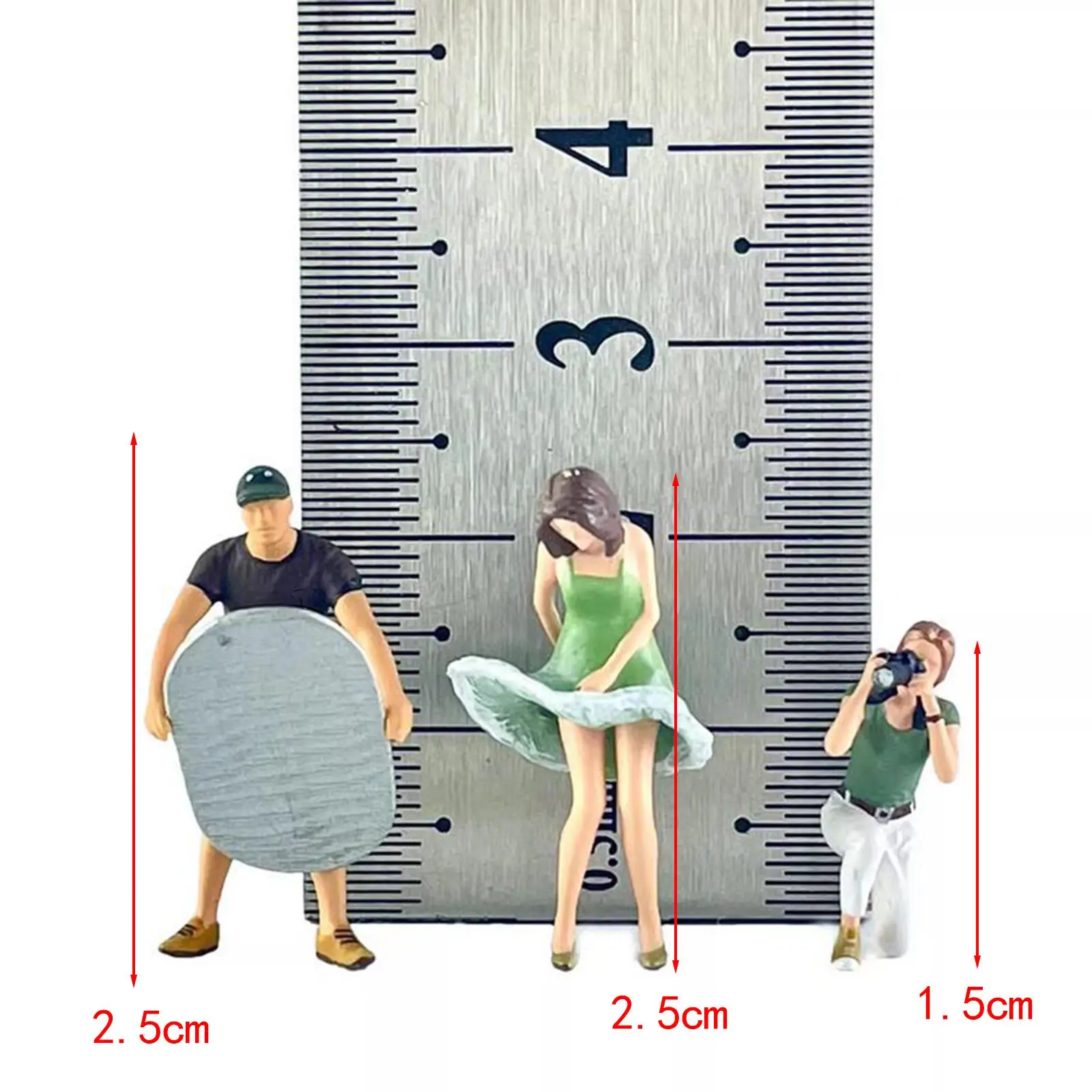 Mini modèle de personnes minuscules en résine pour la photographie, artisanat de bricolage, décoration de bureau, mise en page de scène, accessoires, prolifération, modèle, 1:64