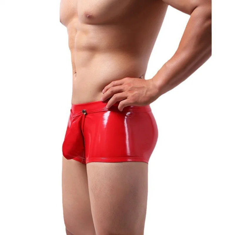 Men's boxer underwear, front and rear opening, low waist hollow one piece, hair A5-04