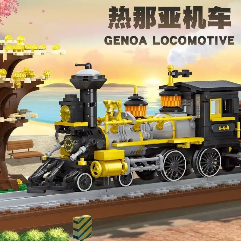 

GENOA Locomotive Train Model Railroad Building Blocks Railway Track 59010 High-Tech Technical Assembly Set Ideal Gift for Adults