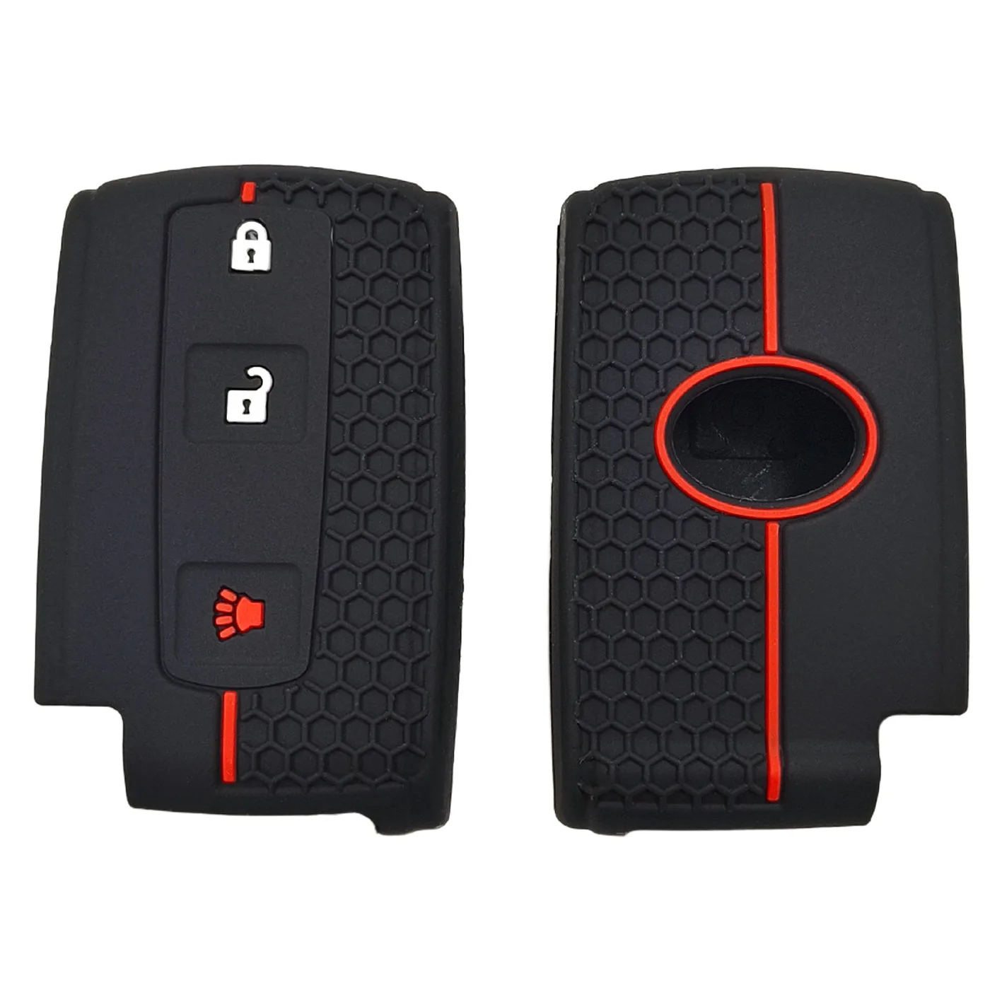 For Toyota Prius smart 3-button honeycomb pattern silicone key cover car key bag half pack