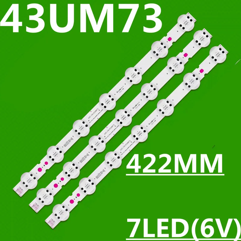 

LED Backlight Strip 7lamps S C-Y19_trident_43UM73_REV00 43LM6300PSB 43UM7450PLA 43UM7500PSB 43UM7510 HC430DQG-ABXL1-A14X