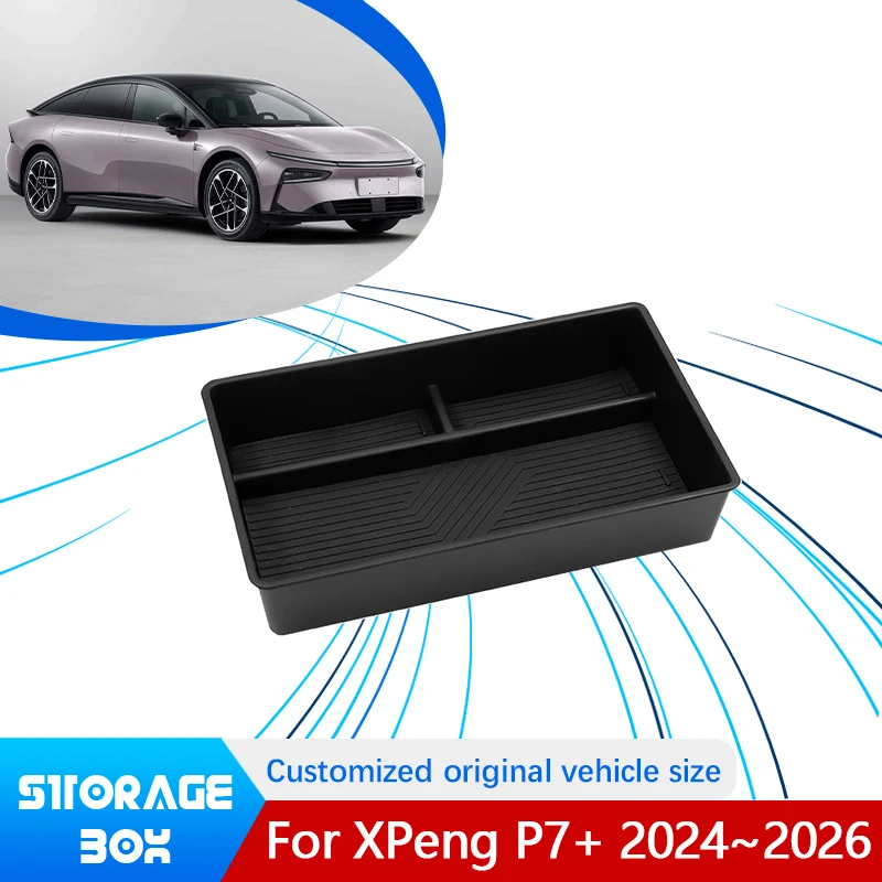 

For XPeng P7+ F57 Accessories 2024 2025 2026 Car Central Upper Layer Console Armrest Storage Box Holder Interior Car Accessories