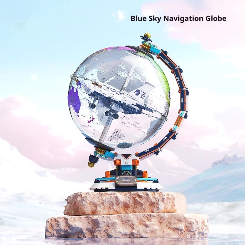 

JAKI Globe Building block Set for Adults,360° Rotatable Globe Display Model, Planet Model Kits,Ideal Gift for Teens and Kids