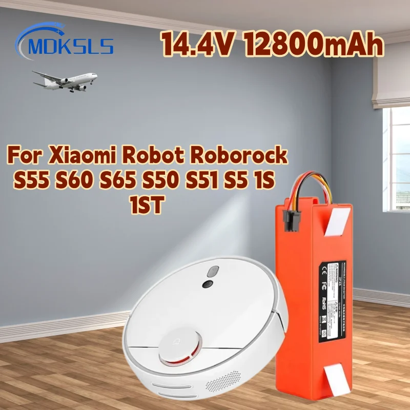 100% Original BRR-2P4S-5200S Robotic Vacuum Cleaner Replacement Battery For Xiaomi Roborock S55 S60 S65 S50 S51 S5 MAX S6 Parts