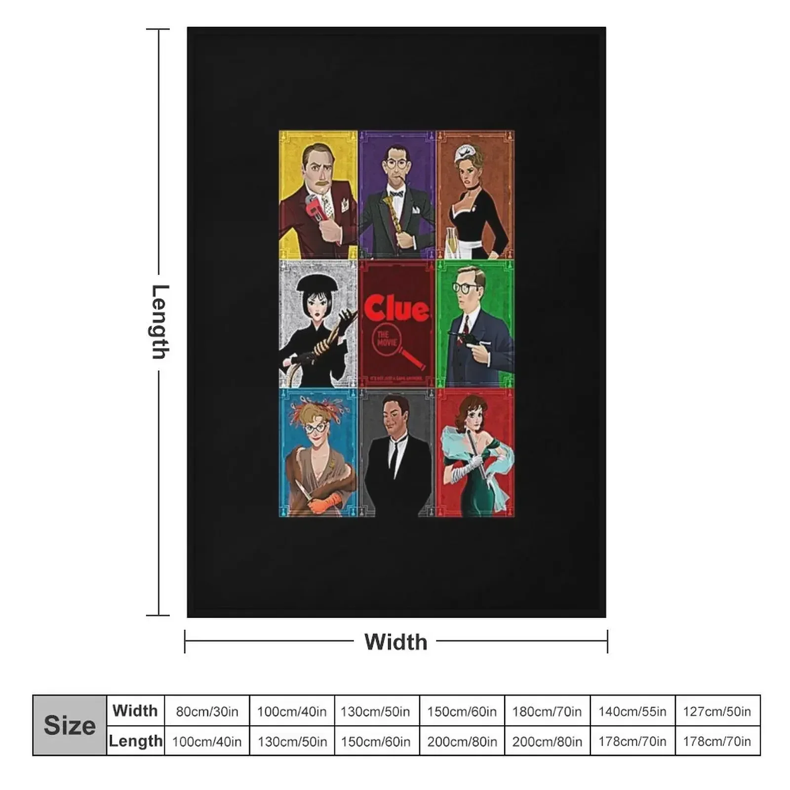 Clue Movie T-Shirt Throw Blanket funny gift Beautifuls For Sofa Thin Travel Cute Plaid christmas decoration Blankets