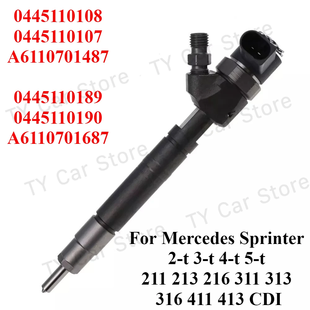 0445110108 0445110189 New Diesel Fuel Injector Nozzle For Mercedes-Benz Sprinter 211 213 216 311 313 316 411 413 CDI A6110701487