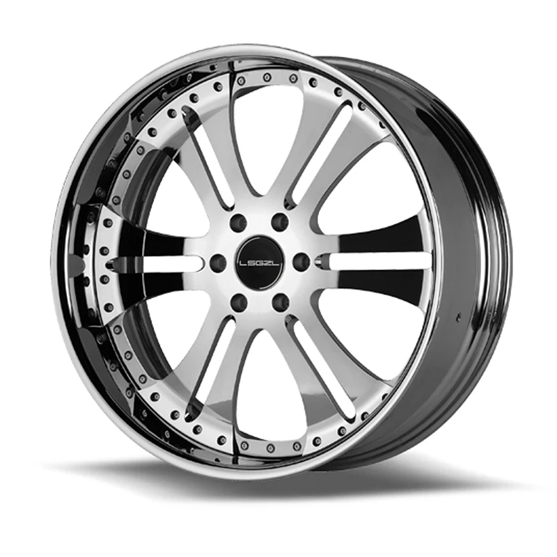 Factory New 6061 Aluminum Alloy Rims Wheels Gloss Black Suspension Custom 0mm Land Rover Forged Wheels Center Logo