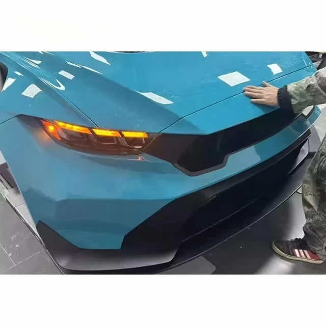 For Mustang S550 Upgrade GTD Body Kit Mustang S550 Front Rear Bumper Fenders Trunk Hood Spoiler