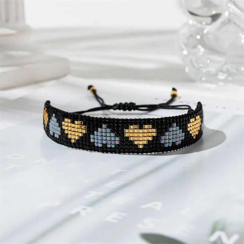ZHONGVI Exquisite Miyuki Bead Bracelet Woven Adjustable For Women Jewelry Heart Ladies Accessory Birthday Gifts Party Wholesale