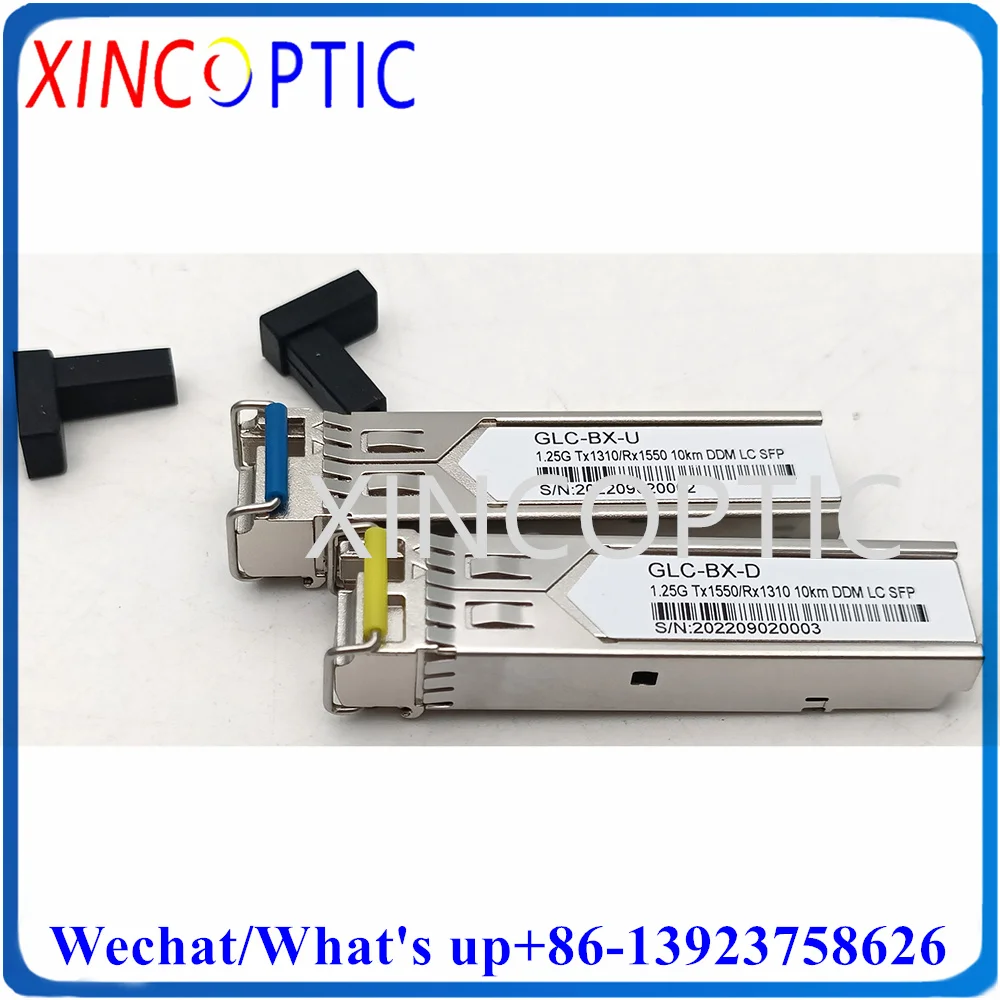 1.25G BIDI Single Core Simplex 1310/1550nm 10KM GLC-BX-U 1000Base WDM SMF LC/SC Connector SFP Optic Transceiver Module