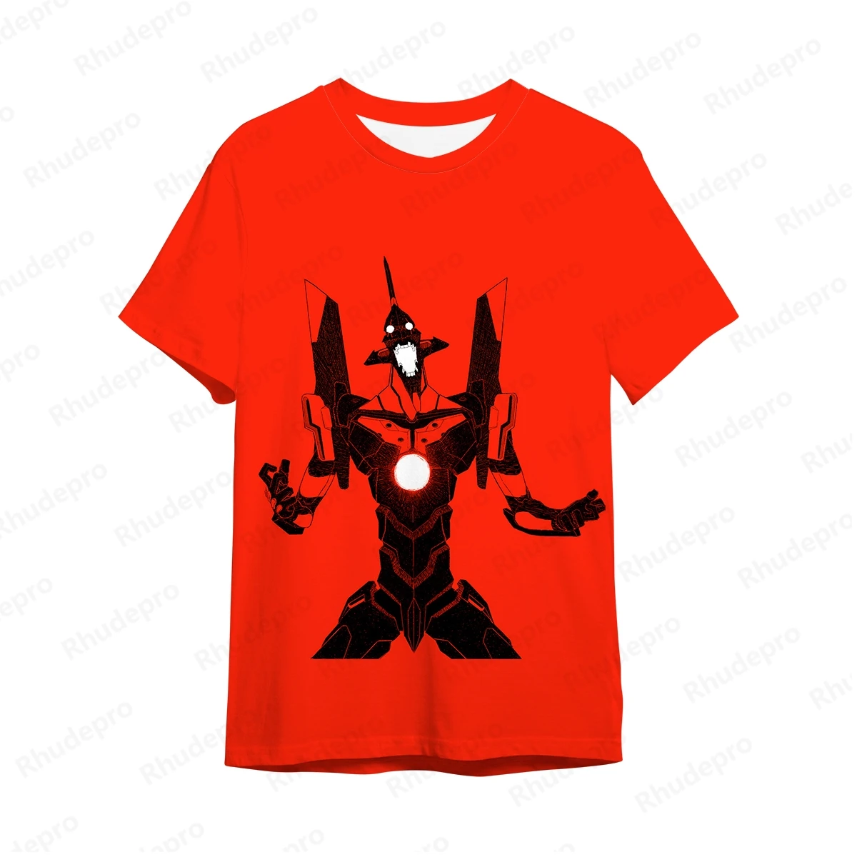 EVA-01 Testtyp Neon Genesis Evangelion gedruckt T-Shirt T-Shirt übergroße Tops Kurzarm Herrenmode Fitness studio Kinder kleidung