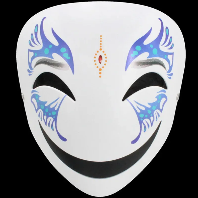 

White Smiling Face Mask Halloween Party Funny Props, Film and Television Role-Playing hjk.5