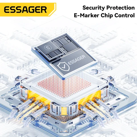 Essager Пружинный кабель Type-C 100 Вт для быстрой зарядки iPhone, Macbook, iPad, Xiaomi, Samsung — пример использования