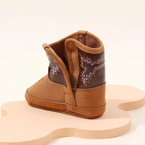 PU- und Baumwollbaby weiche Stiefel, Vorwalzierschuhe für Jungen und Mädchen, hohe Qualität, neuer Stil, BHX3210, Frühling und Herbst, 2024 10 Hauptverkaufsbarata weiblicher Bota - №2