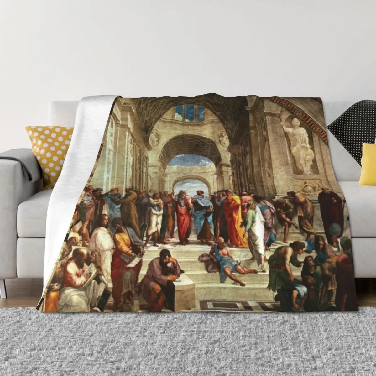 

Raphael | School of Athens Throw Blanket Hairys wednesday Decorative Throw Blankets Sofas Of Decoration Blankets