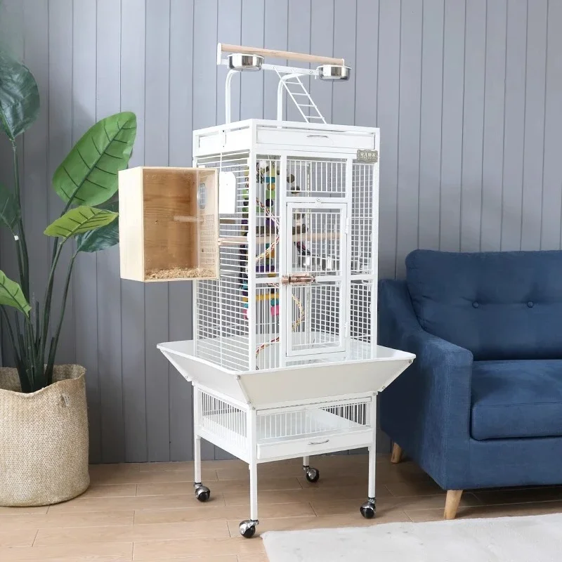 

Luxury Large Parrot Cage Bird Cage King Size Villa Breeding Cage Grey Parrot Large Space Premium Horizontal Silk