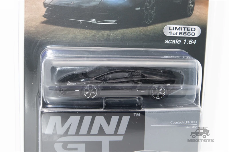 MINI GT Mijo Exclusives 1:64 Countach LPI 800-4 Nero Maia Black LHD Model Car