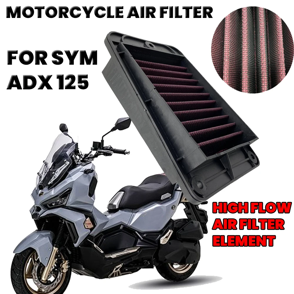 For SYM ADX 125 adx125 2023 2024 Motorcycle Modified High Flow Filter Air Filter Element High Flow Air Cell Accessories