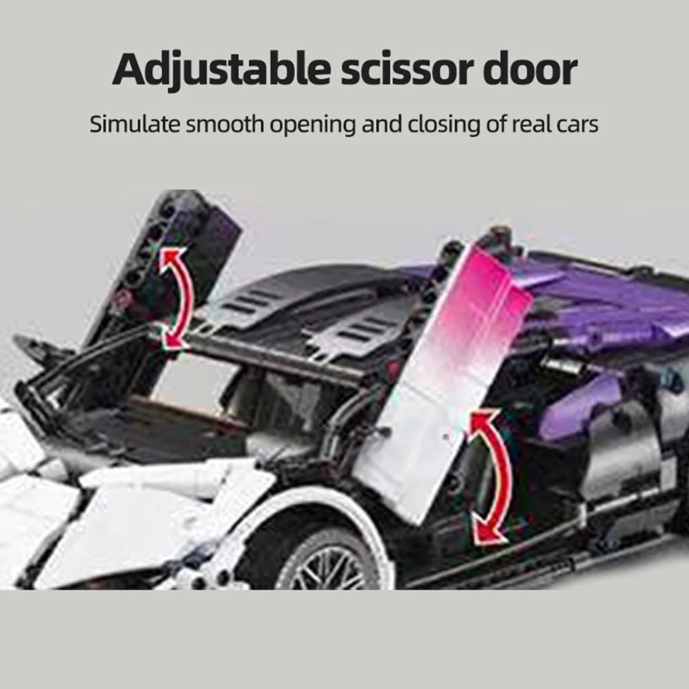 1295 PCS Supercar Bouwstenen Set voor mannen Desktop Decoratie 1:14 kinderen STEM Onderwijs Bricks Kerst Puzzel speelgoed