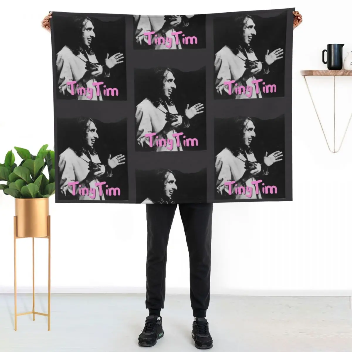 Tiny Tim Laughing - Herbert Khaury - Ukulele Throw Blanket Furry For Baby decorative manga Blankets