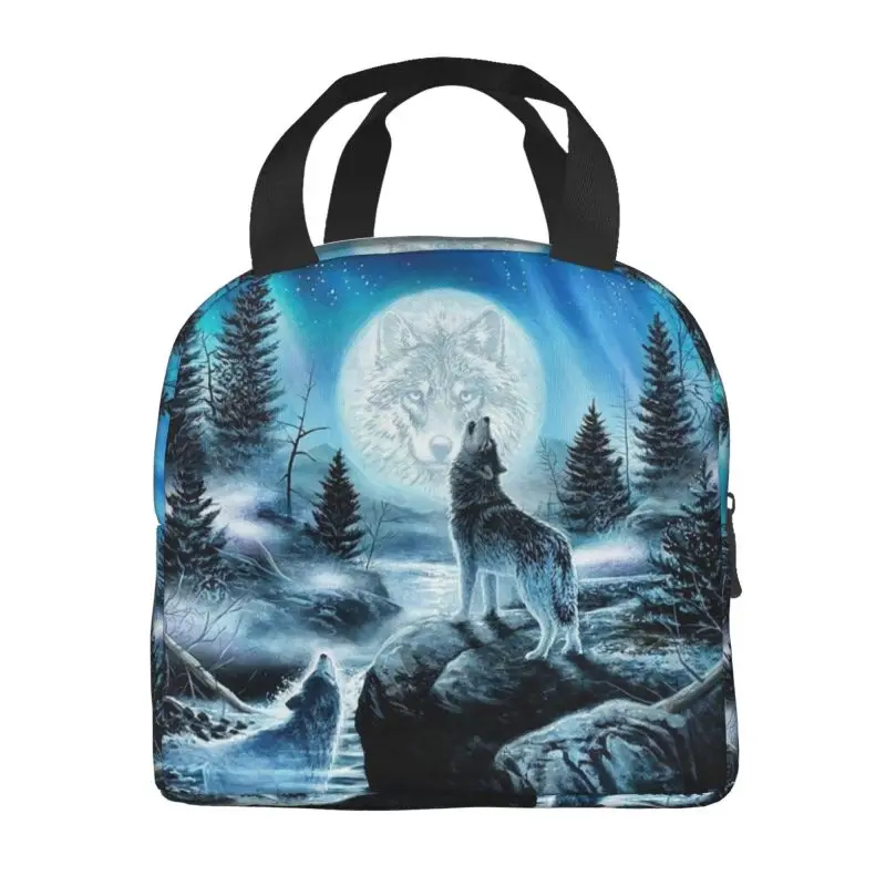 Resentment Of The Wolf Insulated Lunch Bag for Women Portable Animal Cooler Thermal Bento Box Office Picnic Travel