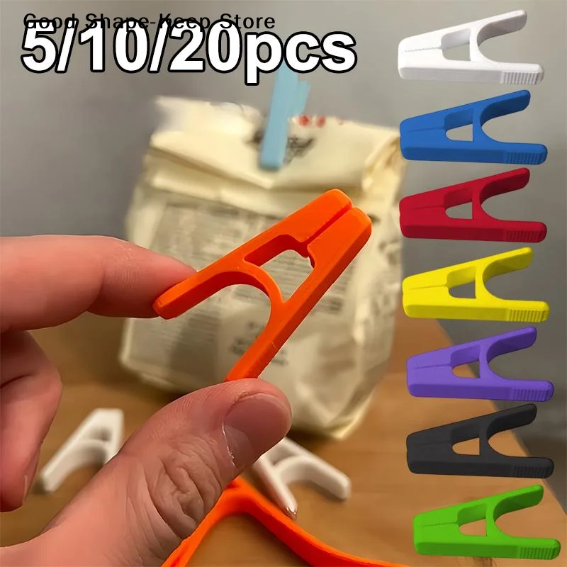5/10/20pcs Random Colored Snack Bag Sealing Clips Mini Easy To Carry