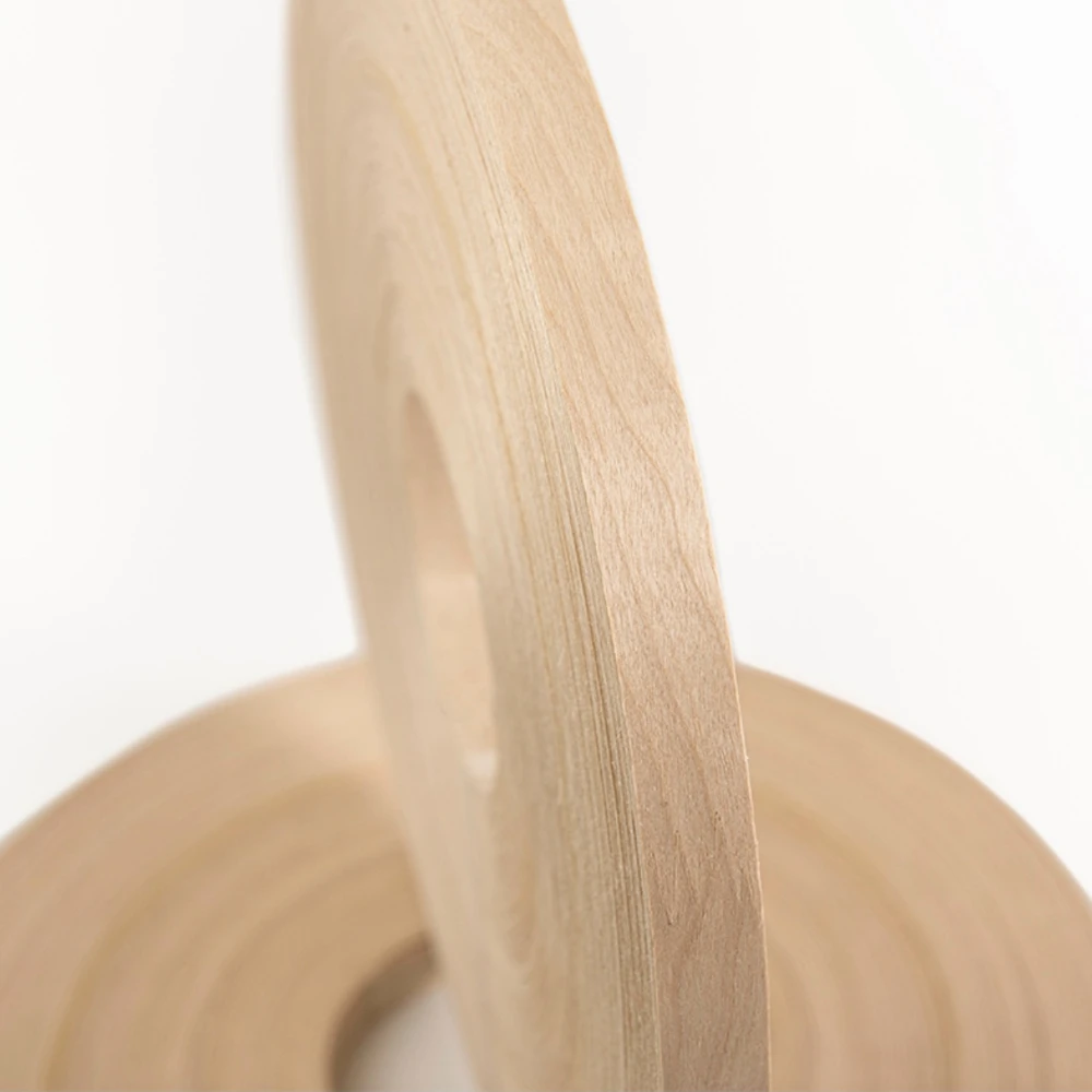 50Meters/roller Width:20mm Thickness:0.5mm Natural White Birch Edge Banding Strip Wood Veneer Sheets