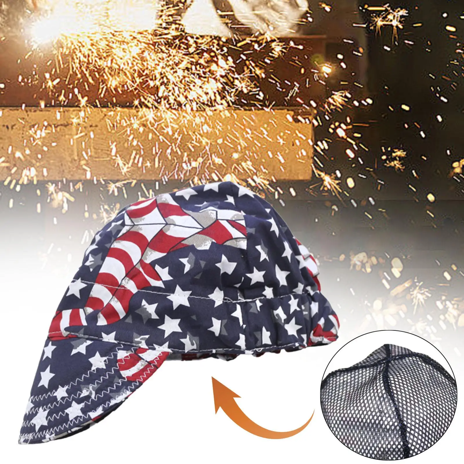 

Welding Cap Flame Retardant Protective Breathable Dustproof Welders Cap Welding