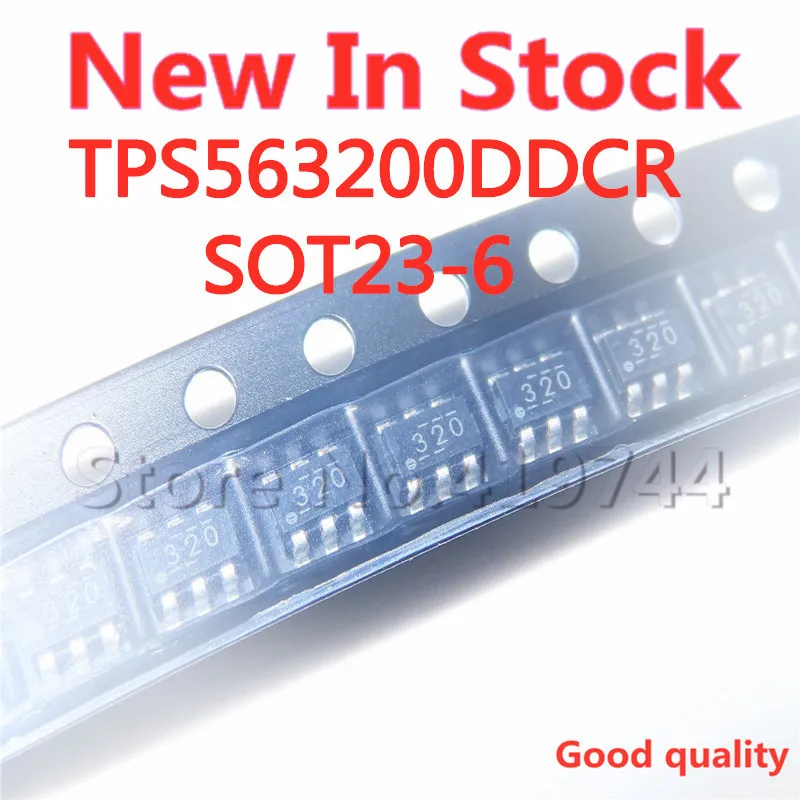 10PCS/LOT Quality 100% TPS563200DDCR TPS563200  SOT23-6 SMD (Silk Printing 320) 3A Step-Down Converter In Stock New Original