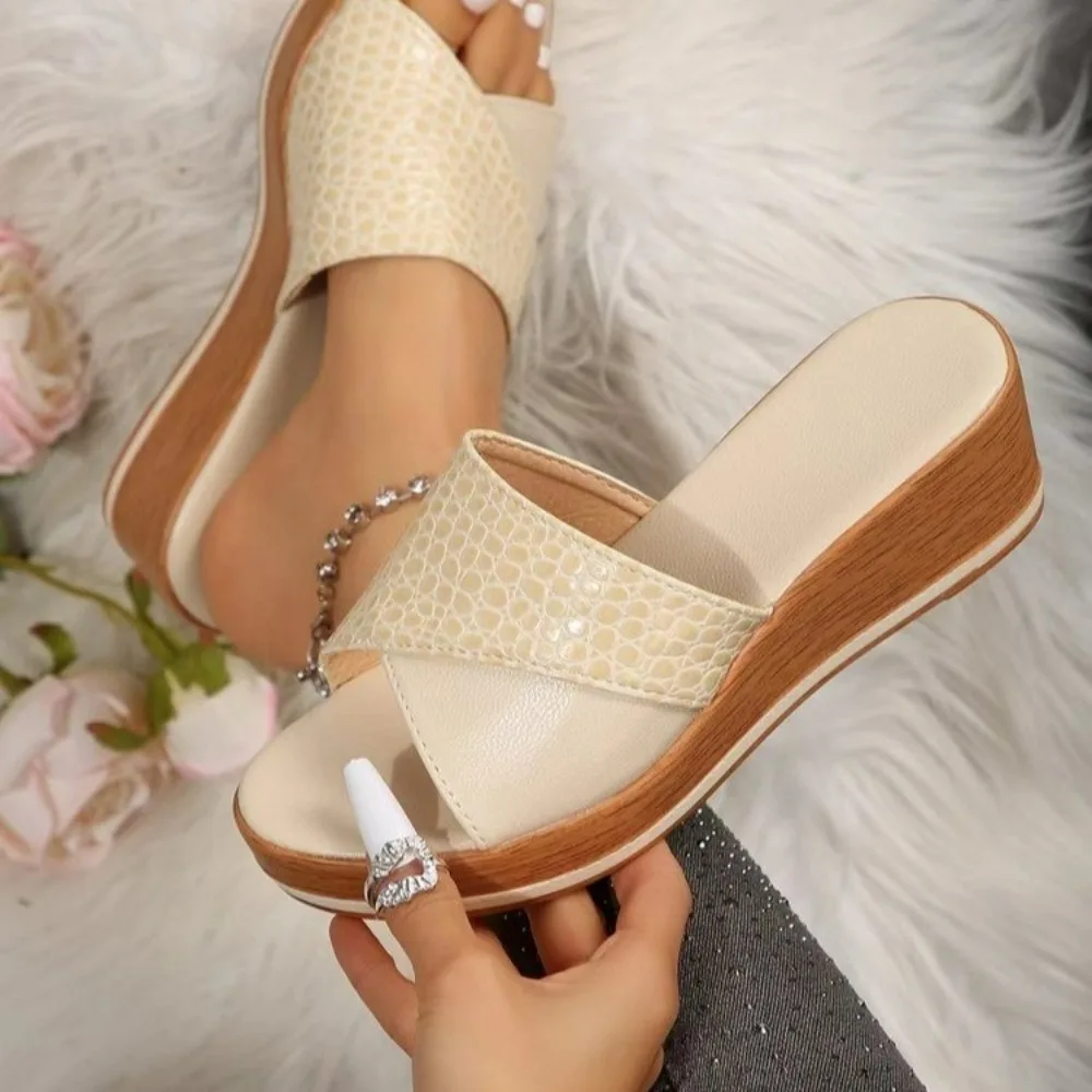 

New Women Slippers Wedge Sandals Orthopedic Corrector Comfy Platform Ladies Casual Big Toe Correction Sandal Plus Size 43