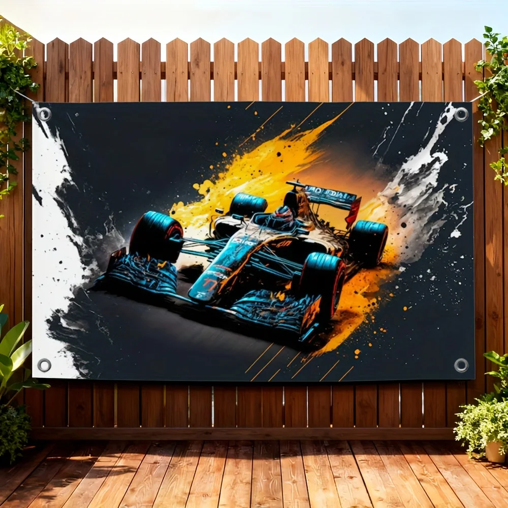 Large Sport Racing Car Flag Banner Poster Wall Art Motorsport Decor Man Cave Gift 60x90cm 24x35in