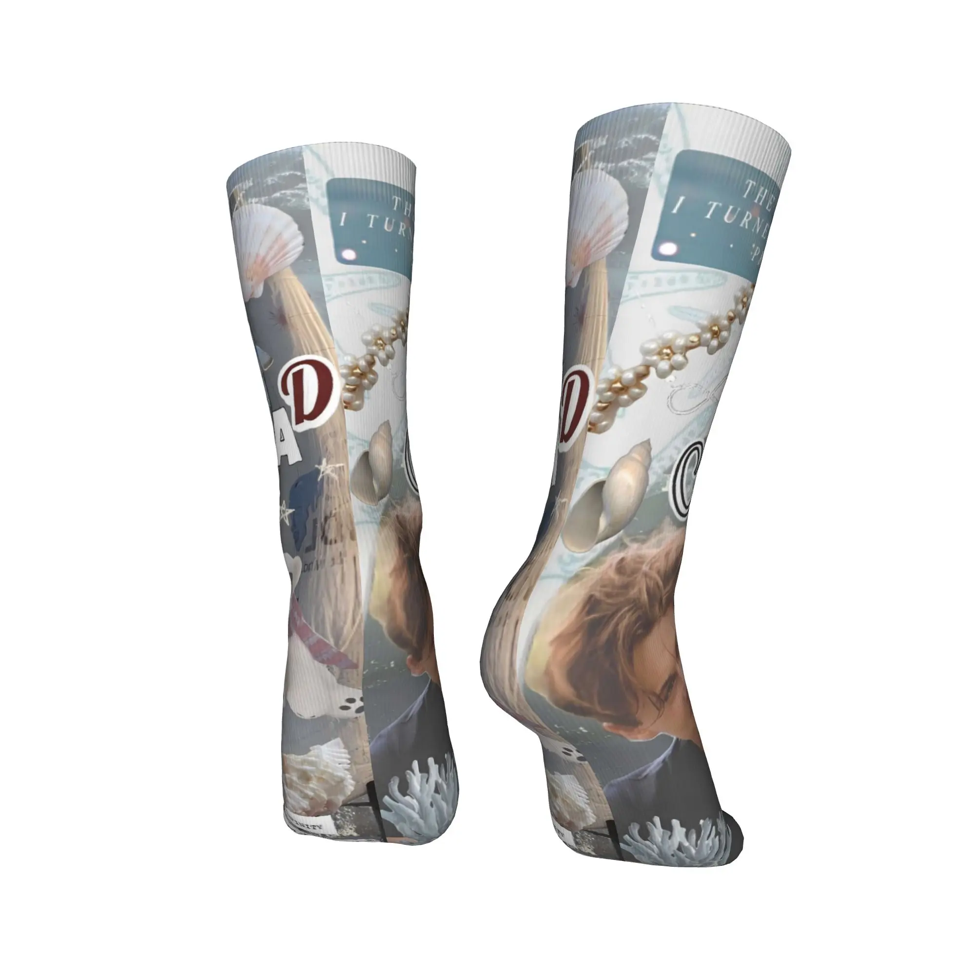 جوارب Cousins Beach Team Conrad The Summer التي تحولت إلى جوارب جميلة بتصميم غير قابلة للانزلاق جوارب ربيعية متوسطة ناعمة مضحكة لركوب الدراجات