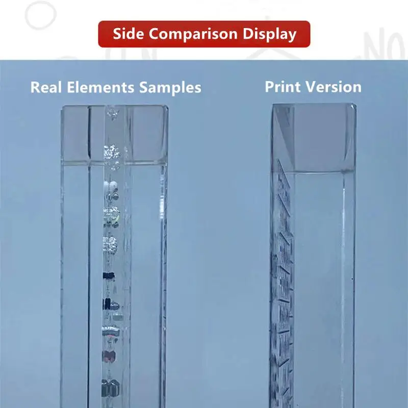 Acrylic Periodic Table Of Elements With Real Samples With The Light Base Ornament School Teaching Display Chemical Real Element