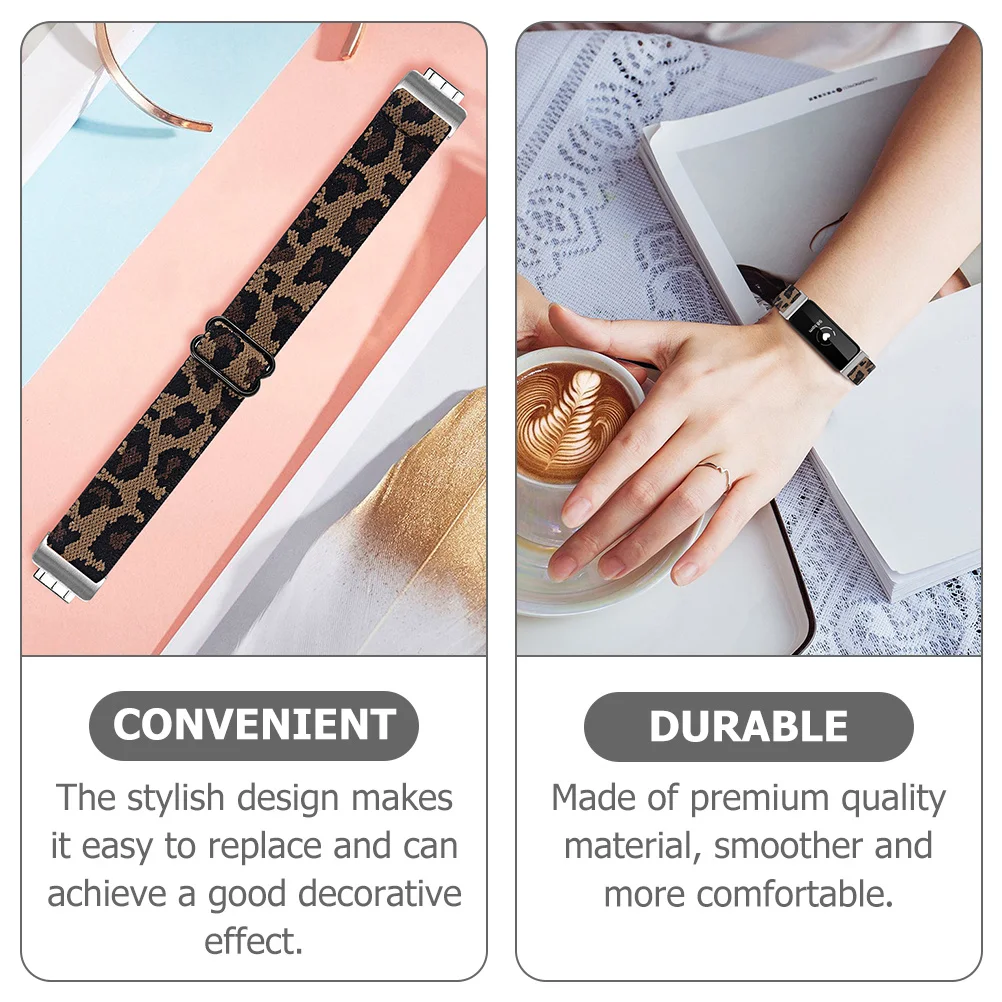

Leopard Pattern Band Premium Smartwatch Strap Adjustable Replacement Wrist Belt for Men Women Modern Stylish Comfortable