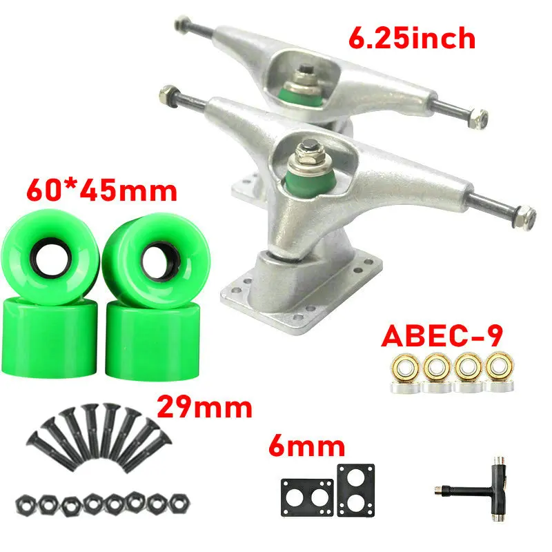 New Surfskate Trucks 6.25inch Skateboard Bridge Surfboard Wheels Steering Axle Bridges 70*51mm 60mm wheels Surfskate Accessories