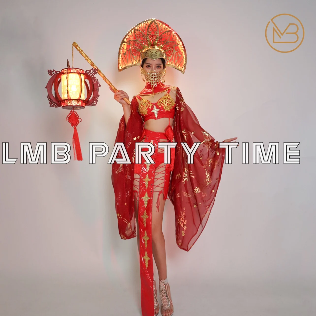 Chinese style luminous festival bar gogo performance costume Dunhuang performance costume