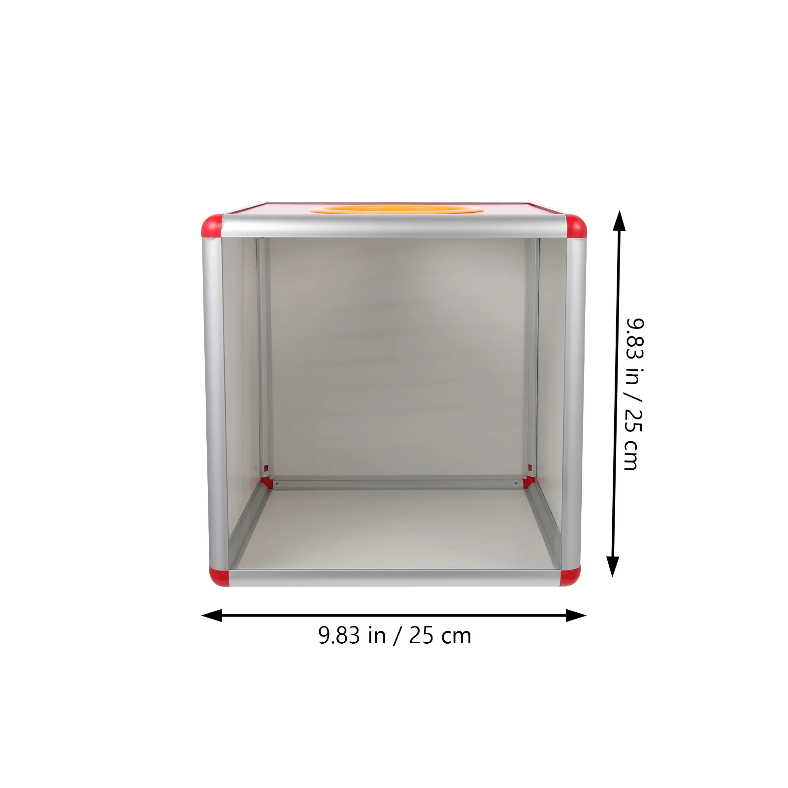 Caja de lotería de tablero de fibra de densidad media de aleación de aluminio, 10 Uds., para tarjetas de oficina, almacenamiento coleccionable, caja de billetes de rifa