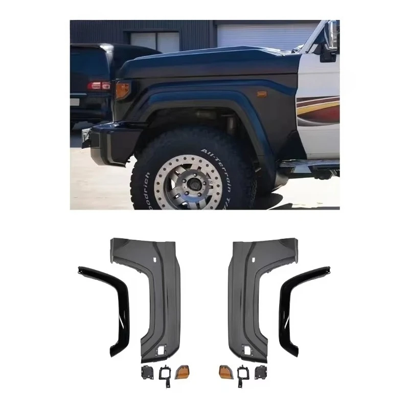 New Style Old to New Body Kit Bumper Front and Rear Bumper Conversion Body Kit for Land Cruiser LC 76 Upgrade to 2024 Body Kit 5