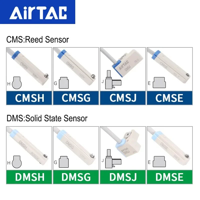 AirTAC Pneumatic Magnetic Switch CMS DMS G H E J-N-P-020 Induction Line Cylinder Sensor