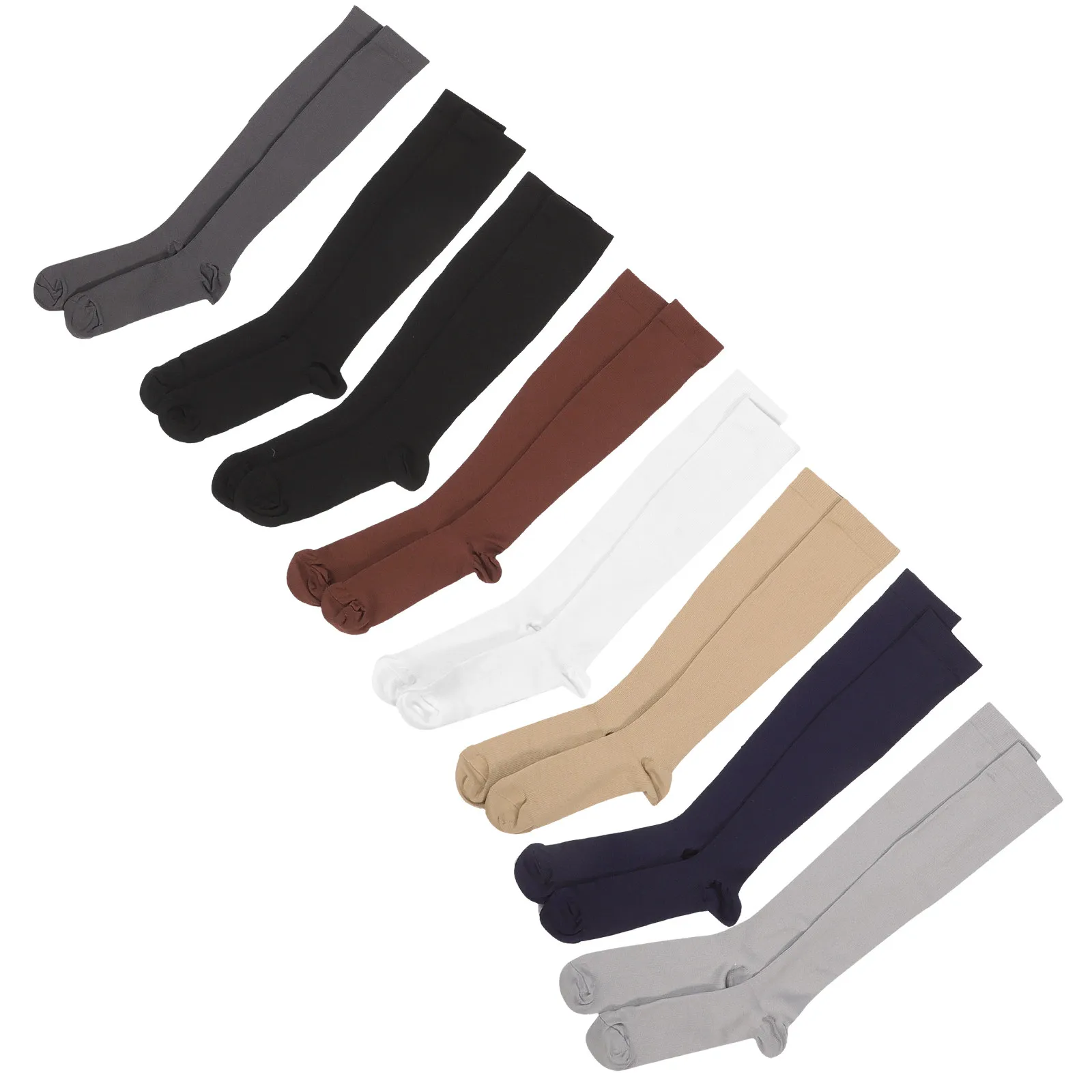 

8 Pairs Running Socks High Tube Warm Outdoor Winter Jump Rope Hockey Skate L XL Size Shaping Moisture Wicking