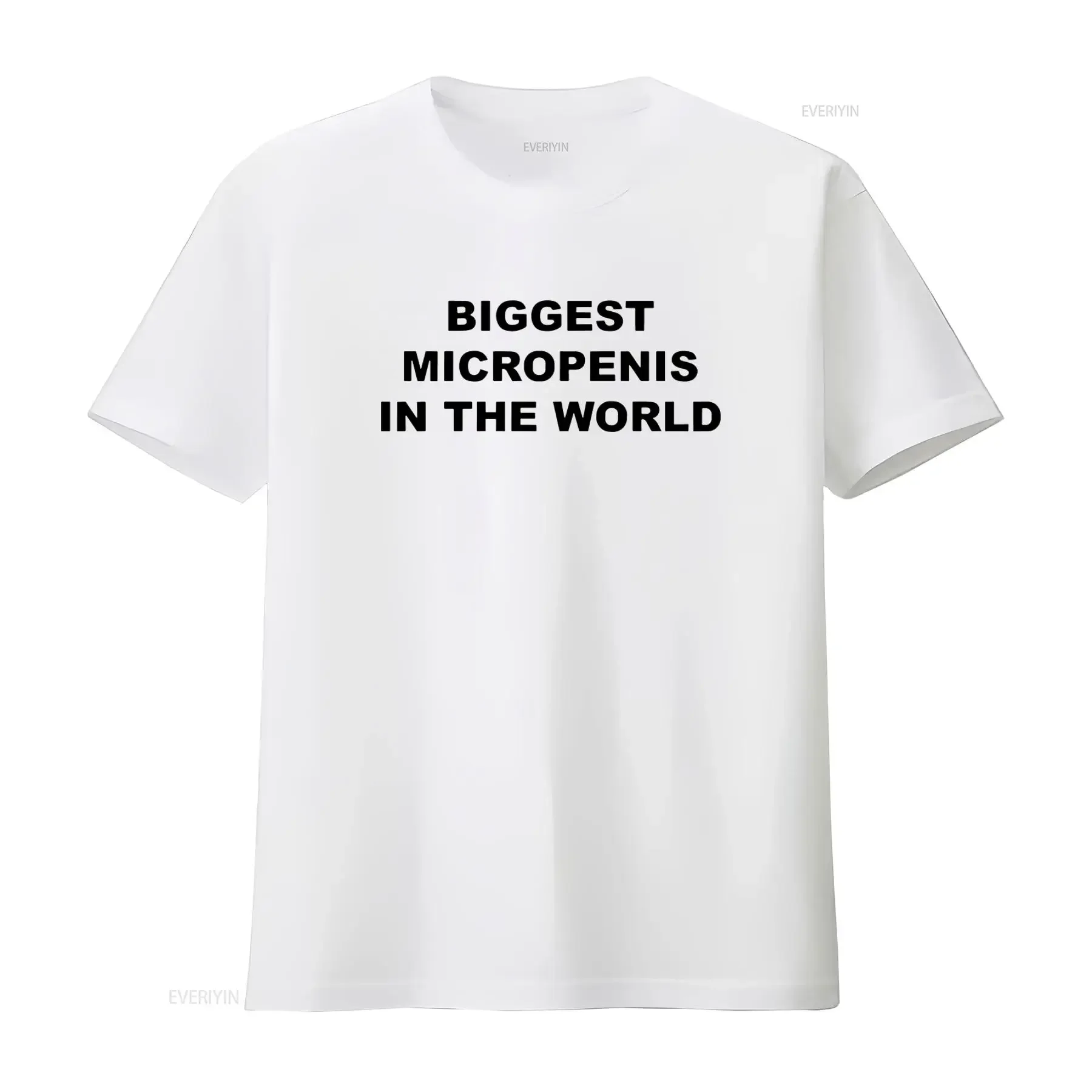Biggest Micropenis In The World T Shirt Trendy Ladies Unique Print Sweat  vintage Washed Slightly fashion Soft Breathable