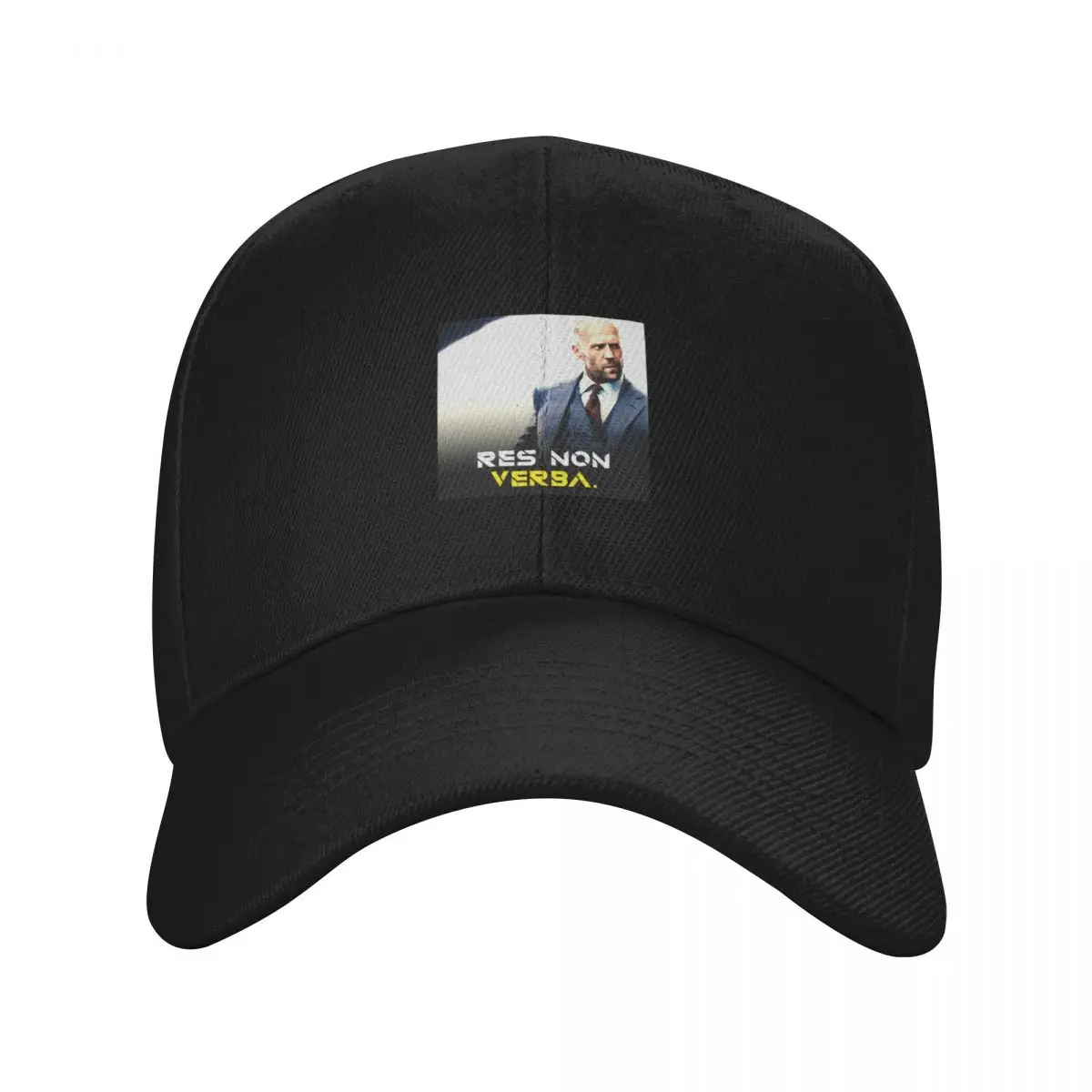 

Retro Vintage Jason Statham Motivational Quote Res Non Verba Gift For Everyone Baseball Cap Luxury Hat Caps Women Men's